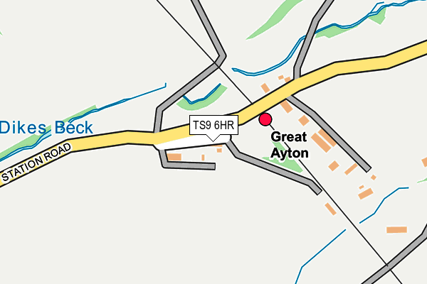 TS9 6HR map - OS OpenMap – Local (Ordnance Survey)