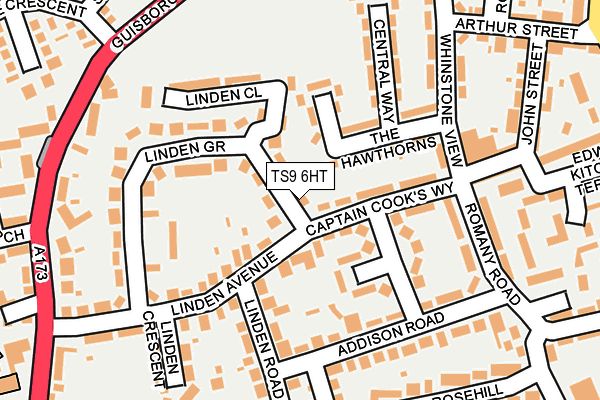 TS9 6HT map - OS OpenMap – Local (Ordnance Survey)