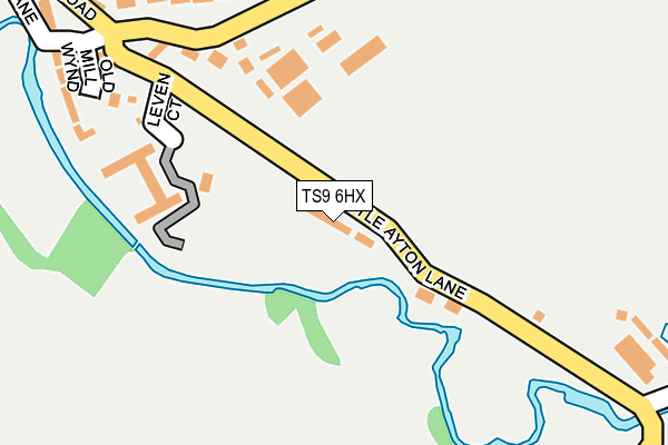 TS9 6HX map - OS OpenMap – Local (Ordnance Survey)