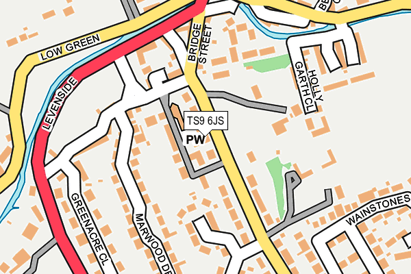 TS9 6JS map - OS OpenMap – Local (Ordnance Survey)