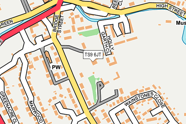 TS9 6JT map - OS OpenMap – Local (Ordnance Survey)