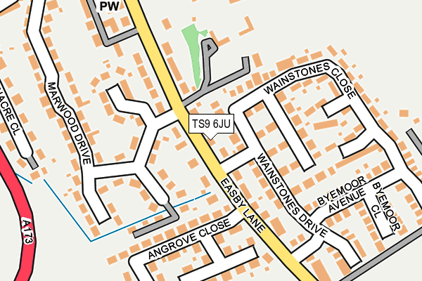 TS9 6JU map - OS OpenMap – Local (Ordnance Survey)