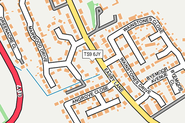 TS9 6JY map - OS OpenMap – Local (Ordnance Survey)