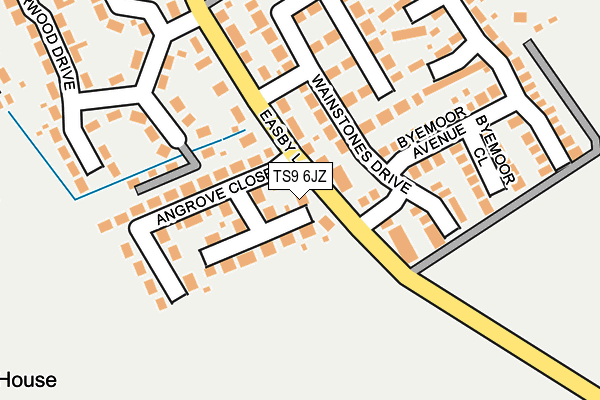 TS9 6JZ map - OS OpenMap – Local (Ordnance Survey)