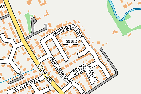 TS9 6LD map - OS OpenMap – Local (Ordnance Survey)