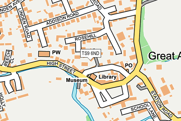 TS9 6ND map - OS OpenMap – Local (Ordnance Survey)