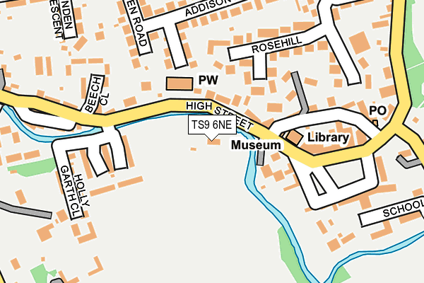 TS9 6NE map - OS OpenMap – Local (Ordnance Survey)