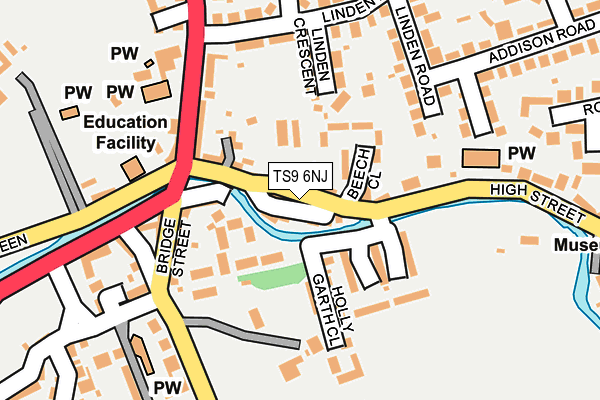 TS9 6NJ map - OS OpenMap – Local (Ordnance Survey)