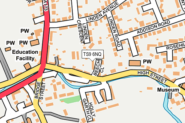 TS9 6NQ map - OS OpenMap – Local (Ordnance Survey)