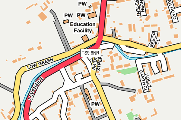 TS9 6NR map - OS OpenMap – Local (Ordnance Survey)