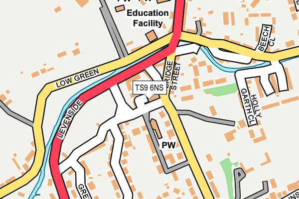 TS9 6NS map - OS OpenMap – Local (Ordnance Survey)
