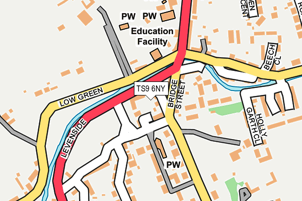 TS9 6NY map - OS OpenMap – Local (Ordnance Survey)