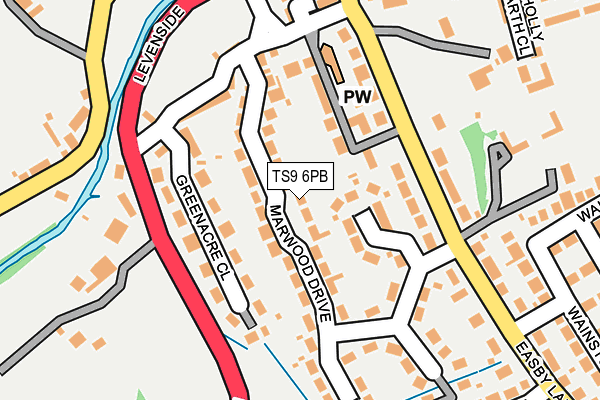 TS9 6PB map - OS OpenMap – Local (Ordnance Survey)
