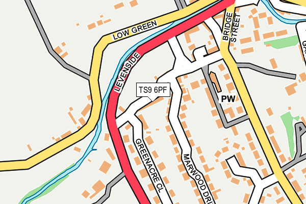 TS9 6PF map - OS OpenMap – Local (Ordnance Survey)