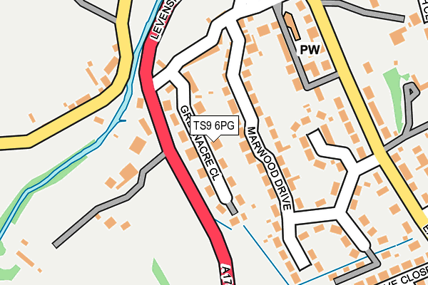 TS9 6PG map - OS OpenMap – Local (Ordnance Survey)