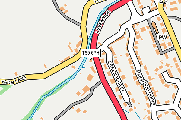 TS9 6PH map - OS OpenMap – Local (Ordnance Survey)