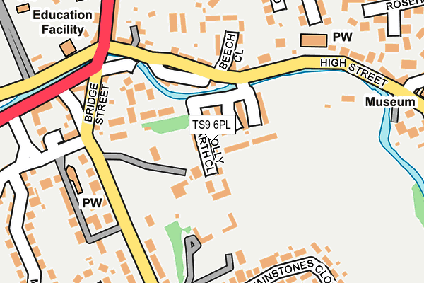 TS9 6PL map - OS OpenMap – Local (Ordnance Survey)