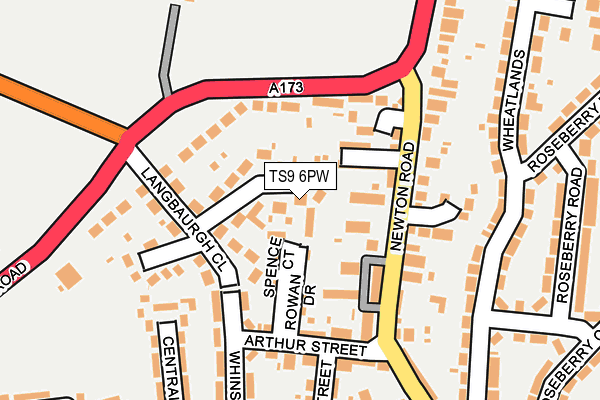 TS9 6PW map - OS OpenMap – Local (Ordnance Survey)