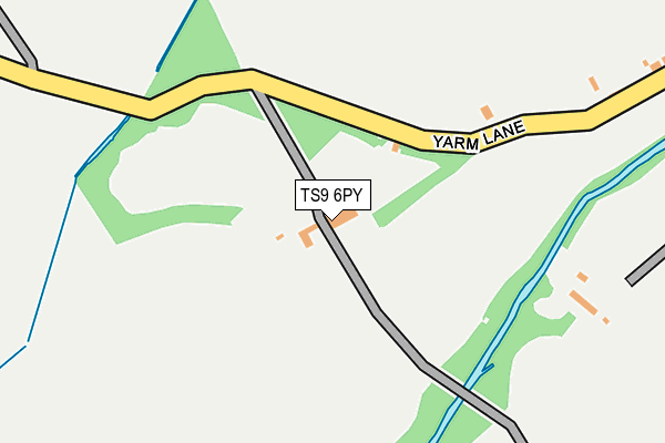 TS9 6PY map - OS OpenMap – Local (Ordnance Survey)