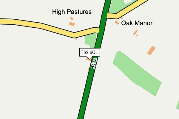 TS9 6QL map - OS OpenMap – Local (Ordnance Survey)