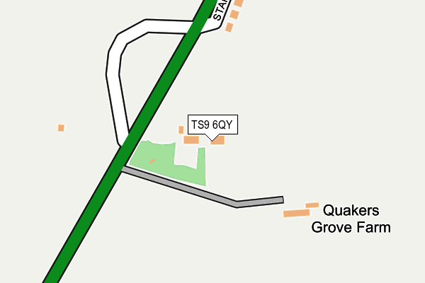 TS9 6QY map - OS OpenMap – Local (Ordnance Survey)