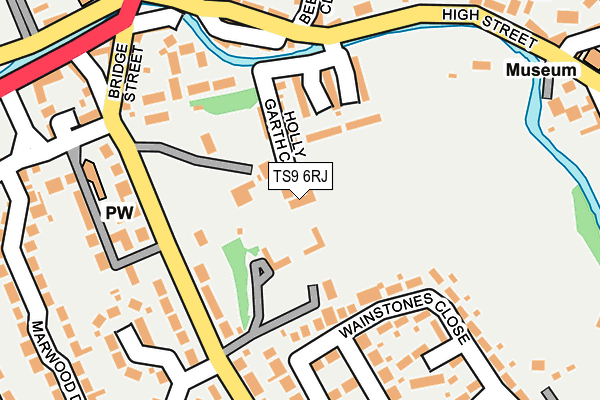 TS9 6RJ map - OS OpenMap – Local (Ordnance Survey)