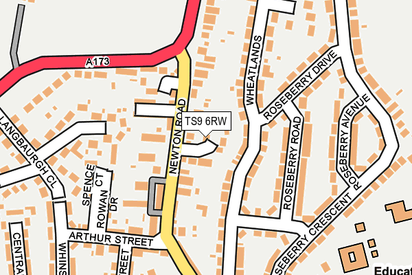 TS9 6RW map - OS OpenMap – Local (Ordnance Survey)