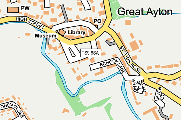 TS9 6SA map - OS OpenMap – Local (Ordnance Survey)