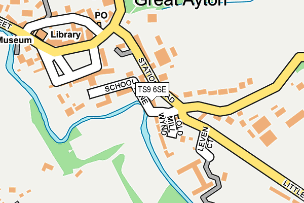 TS9 6SE map - OS OpenMap – Local (Ordnance Survey)