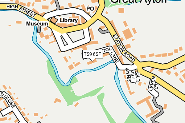 TS9 6SF map - OS OpenMap – Local (Ordnance Survey)