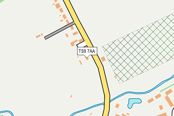 TS9 7AA map - OS OpenMap – Local (Ordnance Survey)
