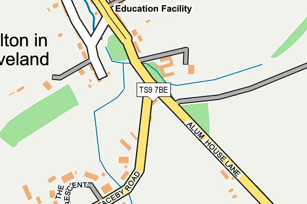 TS9 7BE map - OS OpenMap – Local (Ordnance Survey)