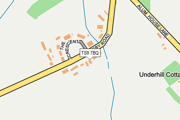 TS9 7BQ map - OS OpenMap – Local (Ordnance Survey)