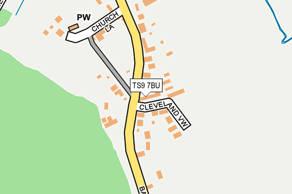 TS9 7BU map - OS OpenMap – Local (Ordnance Survey)