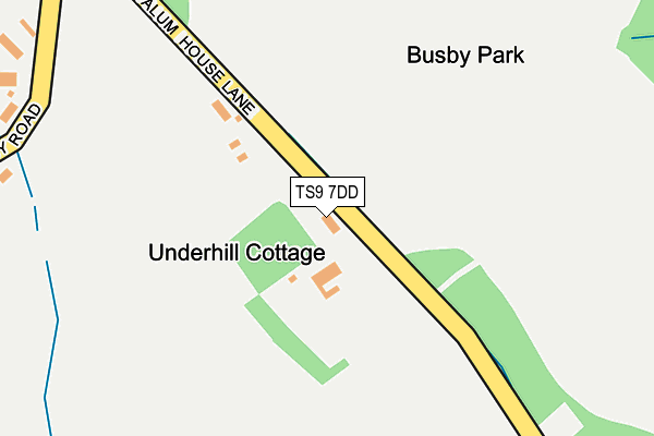TS9 7DD map - OS OpenMap – Local (Ordnance Survey)