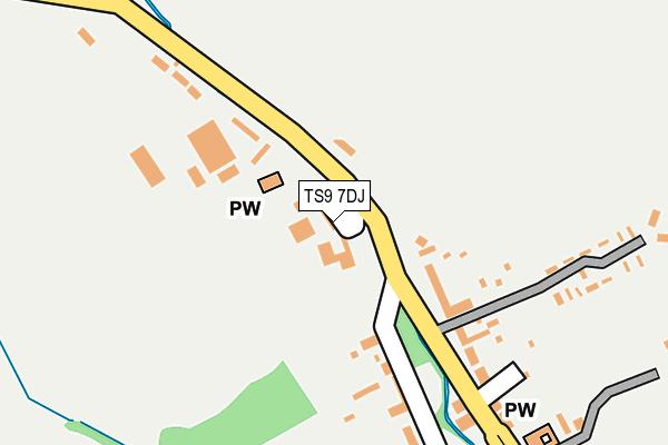 TS9 7DJ map - OS OpenMap – Local (Ordnance Survey)
