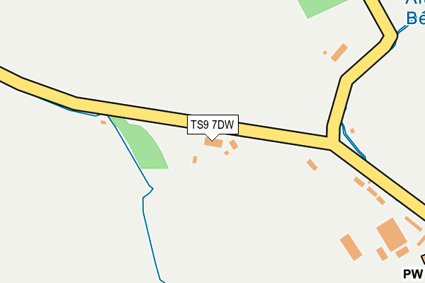 TS9 7DW map - OS OpenMap – Local (Ordnance Survey)