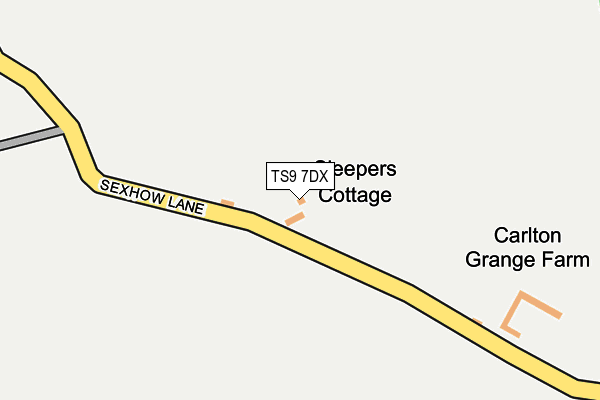 TS9 7DX map - OS OpenMap – Local (Ordnance Survey)