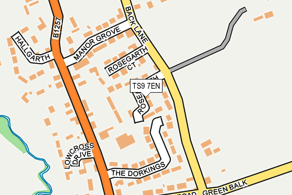 TS9 7EN map - OS OpenMap – Local (Ordnance Survey)