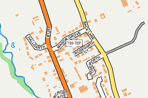 TS9 7EP map - OS OpenMap – Local (Ordnance Survey)