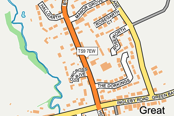 TS9 7EW map - OS OpenMap – Local (Ordnance Survey)