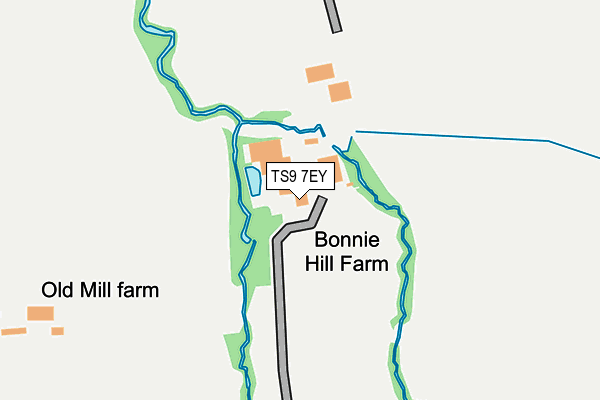 TS9 7EY map - OS OpenMap – Local (Ordnance Survey)