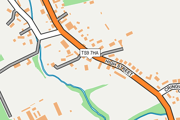 TS9 7HA map - OS OpenMap – Local (Ordnance Survey)