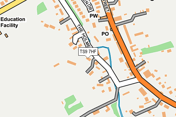 TS9 7HF map - OS OpenMap – Local (Ordnance Survey)