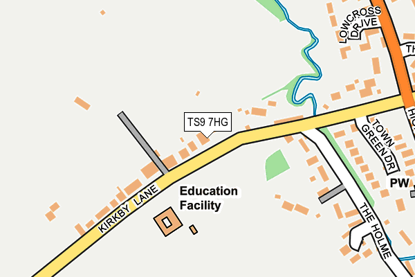 TS9 7HG map - OS OpenMap – Local (Ordnance Survey)