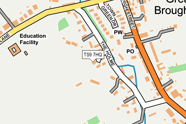 TS9 7HQ map - OS OpenMap – Local (Ordnance Survey)