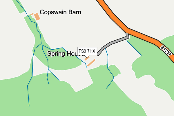 TS9 7HX map - OS OpenMap – Local (Ordnance Survey)