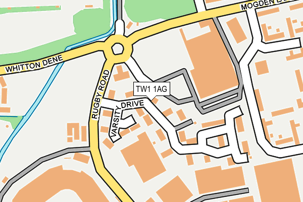 TW1 1AG map - OS OpenMap – Local (Ordnance Survey)