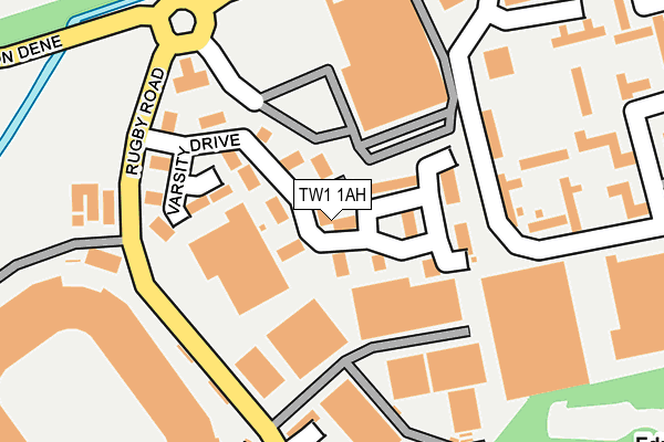 TW1 1AH map - OS OpenMap – Local (Ordnance Survey)