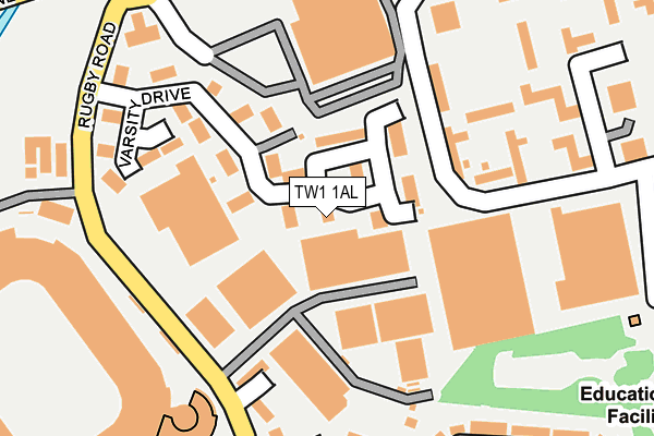 TW1 1AL map - OS OpenMap – Local (Ordnance Survey)